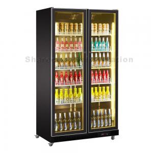 China 750L Commercial Upright Freezer Glass Door Beer Refrigerator For Bottles supplier