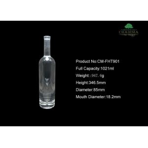 China 1000ML Hight-grade  round glass bottle supplier