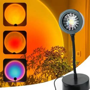 High Quality Cheap Price Aluminum Alloy Sunset Projector Lamp LED Sunset Projection Light Halo Lamp sunset 16 couleurs lamo