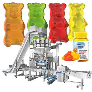 Automatic Bottle Can Jar Filling Packing Machine Gummy Candy Snacks Food Weight And Packaging Machine