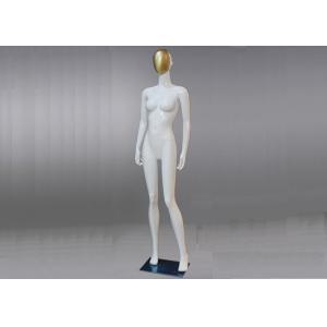 Clothing Store Display Mannequins / Female Full Body Mannequins With Golden Head