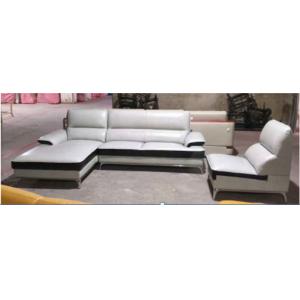 China Contemporary Leather Sectional Sofa / Leather Reclining Sectional With Chaise Lounge supplier