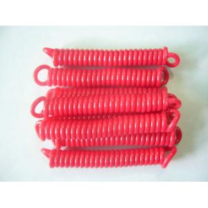 Thick PU 3mm Cord Diametre Red Color Plastic Safety Cable Semi-finished Elastic Spiral