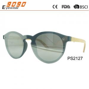 2018  fashion sunglasses with 100% UV protection lens, made of wood in the temple