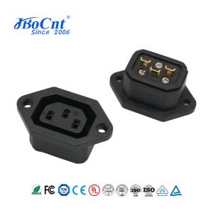 China Jbocnt 30A 60A Conectores de alimentación de alimentación de CA enchufe de 3 pines con cubierta de caucho supplier