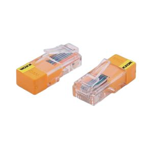 China RJ45 as tomadas modulares Cat7 protegeram o ouro de duas partes do projeto 50u dos conectores 8P8C chapeado wholesale