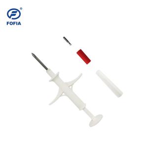 China 2.12mm Cattle Microchips With Unique ID 15 Digit Number FDX-B Chip In White Syringe supplier