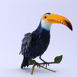 Toucan Metal Garden Ornaments Vivid Iron Garden Decoration Handmade