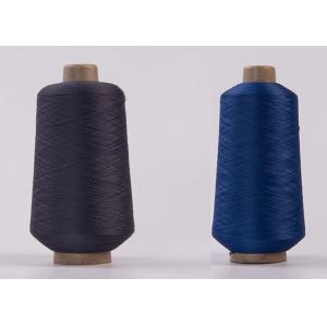 China Anti Pilling Ne 21 Virgin Polyester Spun Yarn For Kintting Fabric , Single / Double Type supplier