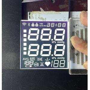 China TN Segment LCD code de segment noir et blanc sphygmomanomètre application peut afficher personnalisable supplier