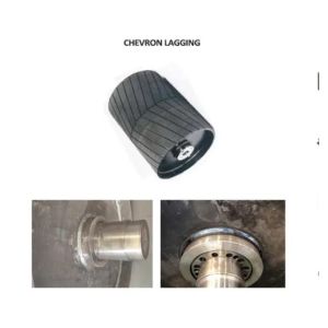 China Conveyor Belt Pulley with Herringbone Chevron Rubber Lagging wholesale