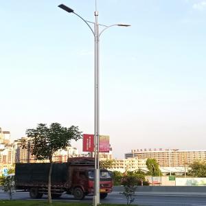 10m Dual Arms LED Lamp Post Q235 Galvanized Steel Street Lighting Pole
