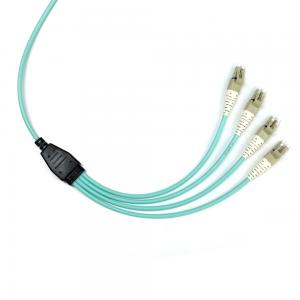 China CPR 8 Fibers Elite Breakout Mpo Fiber Cable MPO Female To LC OM3 LSZH Type B  supplier