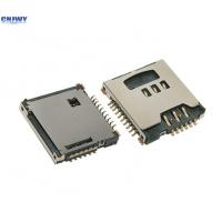 China Metal Flip Micro Sim Card Connector , MS / Memory Card Socket Rated Current 0.5 A on sale