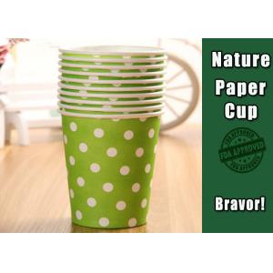 China Eco Friendly Hot Liquid Paper Cups , PE Coated Thermal Paper Cups Dot Pattern supplier