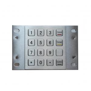 USB HID IP65 outdoor industrial stainless steel metal keypad with 4 rows and 4 columns