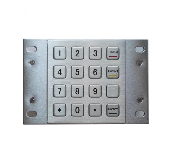 IP65 3DES encryption PIN pad panel mount industrial keyboard with numeric keys