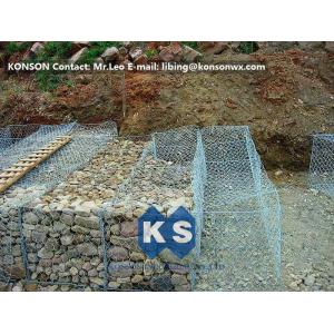 China Hexagonal Wire Mesh Double Twisted Gabion Wall Baskets With ASTM A975-97 Standard supplier