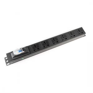 China 1U 8 way Cabinet PDU with Switch and Overload protection 250V, 10A Universal supplier