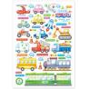 Hand-made DIY Various Car Childrens Wall Stickers 8384