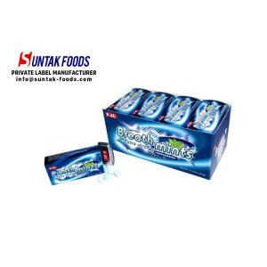 China Sugar Free Refreshing Peppermint Hard Candy , Blue Mint Hard Candy Oval Shaped wholesale