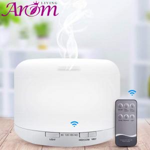 500ML White Plastic Aroma Diffuser With 7 Color LED Light And Remote Controller