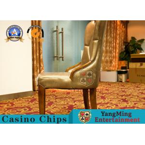 Fixed Armrest Modern Casino Gaming Chairs / Solid Wood Dining Chair