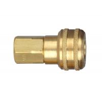 China 1/4 Brass Pneumatic Quick Connect Coupling I Series For Industrial Interchange on sale