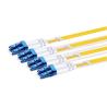 10m (33ft) MPO Female to 4 LC UPC Duplex OS2 9/125 Single Mode Fiber Breakout Cable, 8 Fibers Type B, Elite, LSZH, Yellow