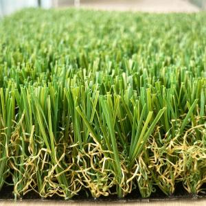 Good Stiffness 45mm Height Artificial Turf Grass For Landscaping Garden