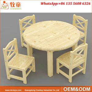 Guangdong COWBOY preschool classroom furniture children wooden round classroom tables for sale