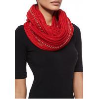 China Women Red Allover Chain Infinity Scarf on sale