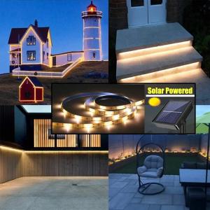 RGB 5050 Outdoor Flexible Solar Powered Strip Lights IP65 For Home Wedding Courtyard