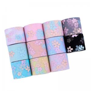 Fashion Accessories Transparent Silk Organza Flower Pattern Mesh Tulle Fabric Tape