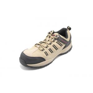 S1P Suede Leather Upper Steel Toe Athletic Work Shoes Oil Resistance For Women Yellow