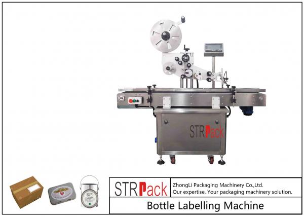 Electric Plane Self Adhesive Labeling Machine , Carton / Can / Bag Labeling