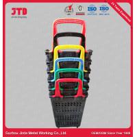 China 60L Plastic Shopping Trolley Baskets Red Blue Green on sale