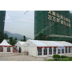 China Hanging Ripples Outdoor Event Tent , Steel Structure Tent Transparent PVC Fabric Windows supplier