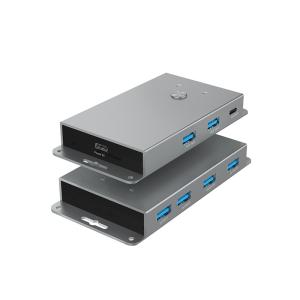 China USB 3.0 KVM Switch 2x4 For Two PC Share Four USB A Peripherals KVM Switch wholesale