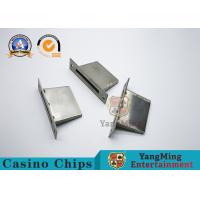 China Card Poker Table Stainless Steel Cash Box With Metal Coin Slot Gold Silver on sale