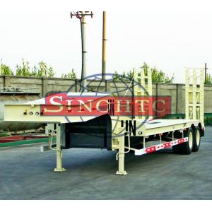 China 40 T 2 Axle Low Bed Semi Trailer High Strength Steel Material 8 Pcs Tyre supplier