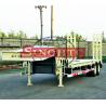 40 T 2 Axle Low Bed Semi Trailer High Strength Steel Material 8 Pcs Tyre