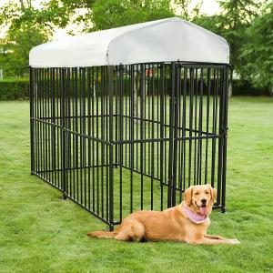 China Large Outdoor Dog Kennel Heavy Duty Metal Frame Fence Dog Cage Outside Pen Playpen Dog Run House with UV & Waterproof supplier