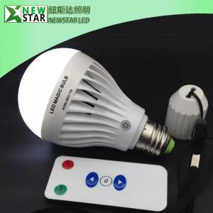 China Rechargeable 7W E26 E27 LED Bulb Light, Remote Led Emergency Lamp, LED Magic bulb supplier