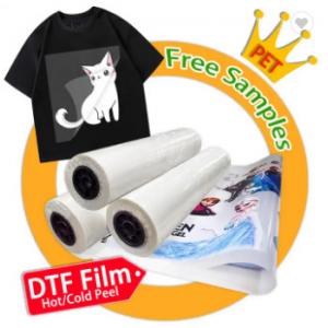 China Multiple Size Hot Cold Peel Pet Film Transfer Paper For Dtf Printing supplier