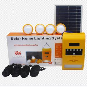 Portable Solar Kit Off Grid Home Solar System FM Radio for house 4 bulbs lighting kits