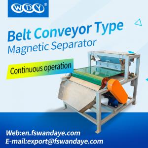 Belt Type Magnetic Roll Separators For Silica Sand / Ceramics Powder / Steatite Powder plastic particles medicine