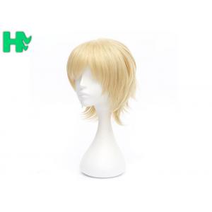 Male White Cosplay Wig , Short Human Hair Cosplay Wigs Customized