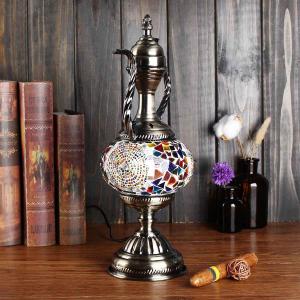 China Romantic Table Lamp Decorative Light Turkish Lamp Glass Colorful Handmade Glass table lamp(WH-VTB-03) supplier