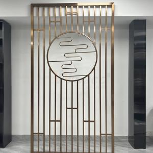 China Decorative 1250mm Stainless Steel Screen Partition Laser Cut Hotel Restaurant Metal Room Divider supplier